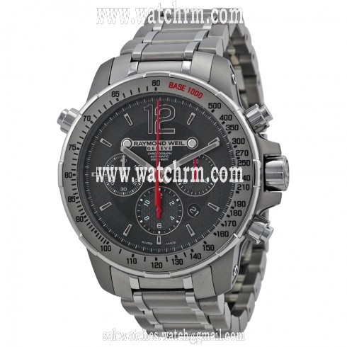Raymond Weil Nabucco Automatic Chronograph Black Dial Stainless Steel Men's Watch 7850-TI-05207