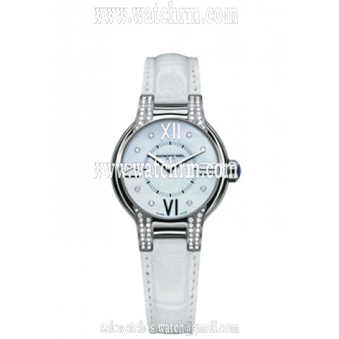 Raymond Weil Noemia White Mother of Pearl Dial Stainless Steel Ladies Watch 5932-SLS-00995