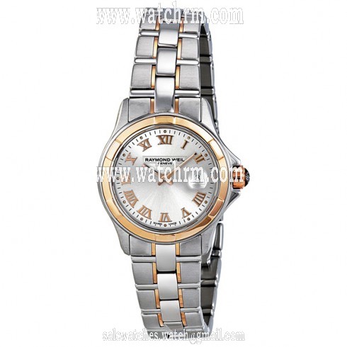 Raymond Weil Parsifal Silver Dial Stainless Steel And 18kt Pink Gold Ladies Watch 9460-SG5-00658