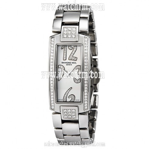 Raymond Weil Shine Diamond Stainless Steel with Black Strap Ladies Watch 1500-ST2-05383