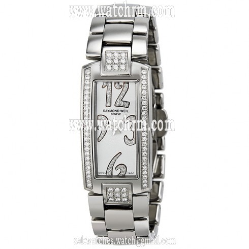 Raymond Weil Shine Diamond White Dial Steel with Light Brown Strap Ladies Watch 1500-ST2-05383