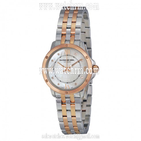 Raymond Weil Tango Mother of Pearl Diamond Dial Two Tone Stainless Steel Ladies Watch 5391-SP5-00995