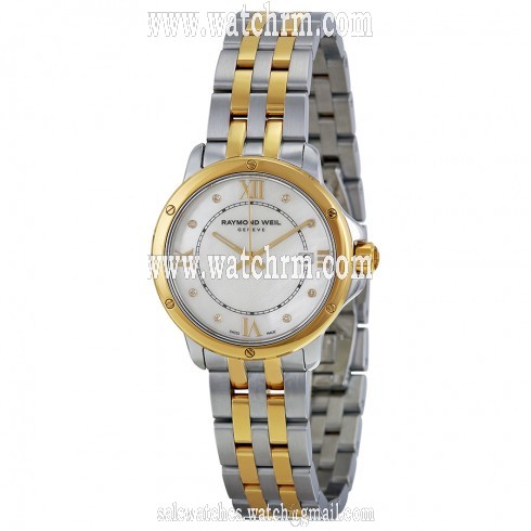 Raymond Weil Tango Mother of Pearl Diamond Dial Two-tone Stainless Steel Ladies Watch 5391-STP-00995