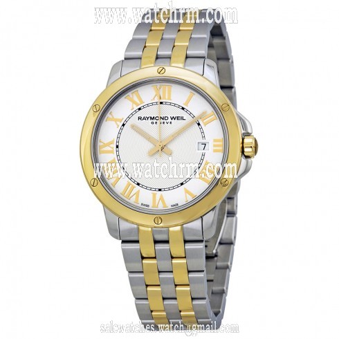 Raymond Weil Tango Silver Dial Two Tone Stainless Steel Men's Watch 5591-STP-00308