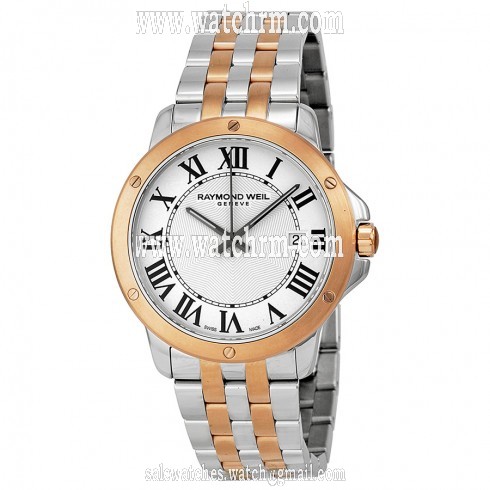 Raymond Weil Tango White Dial Two-tone Stainless Steel Men's Watch 5591-SP5-00300