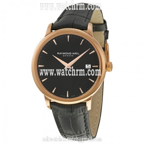 Raymond Weil Toccata Black Dial Black Leather Men's Watch 5488-PC5-20001