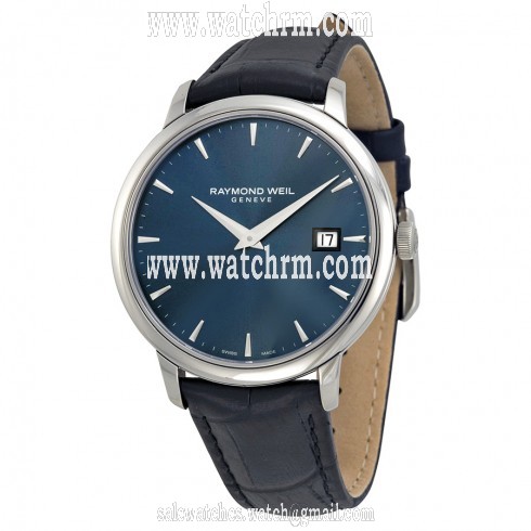 Raymond Weil Toccata Blue Dial Black Leather Men's Watch 5488-STC-50001