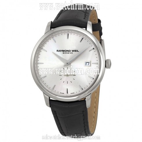 Raymond Weil Toccata Silver Dial Black Leather Men's Watch RW-5484-STC-65001