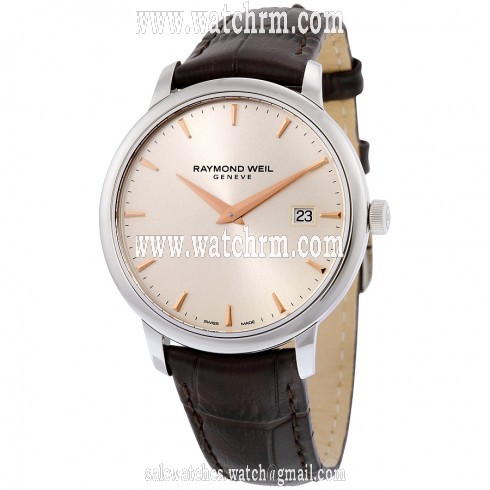Raymond Weil Toccata Silver Dial Brown Leather Men's Watch 5488-SL5-65001