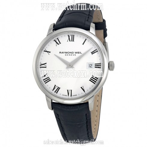 Raymond Weil Toccata White Dial Black Leather Men's Watch RW-5488-STC-00300