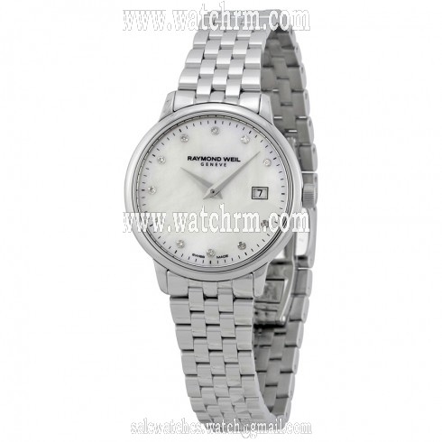 Raymond Weil Toccata Diamond White Mother of Pearl Dial Ladies Watch 5988-ST-97081