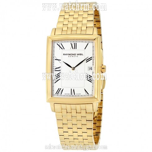 Raymond Weil Tradition White Dial Gold Metal Men's Watch 5456-P-00300