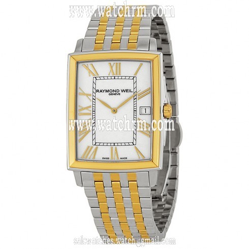 Raymond Weil Tradition White Dial Two Tone Stainless Steel Men's Watch 5456-STP-00308