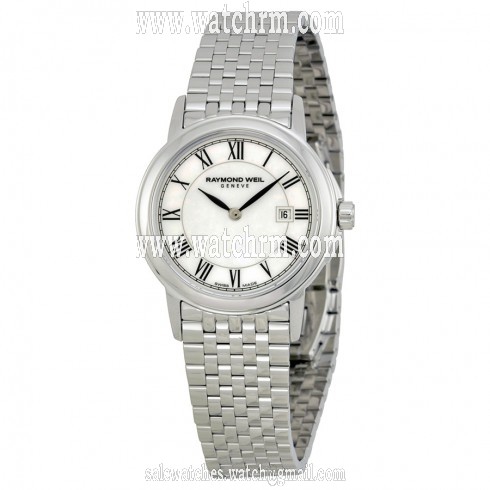 Raymond Weil Tradition White Mother of Pearl Dial Ladies Watch 5966-ST-00970