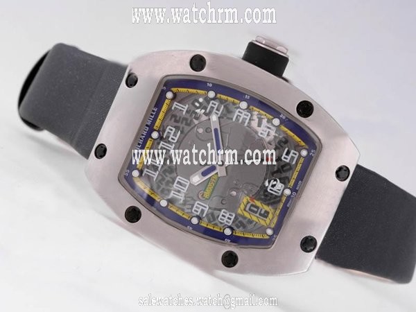 Richard Mille RM2009 RM005 Rectangle Mens Stainless Steel Case Watch