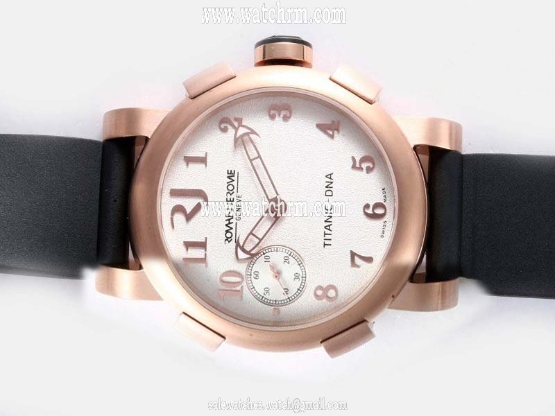 Romain Jerome Ceramic variations T.B2B22.00.BB 46mm Black Rubber Strap Mens Watch