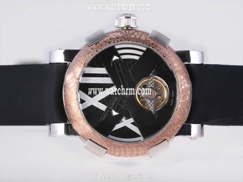 Romain Jerome Ceramic variations TO.T.BBB22.00.BB Black Dial Round Stainless Steel Case Watch