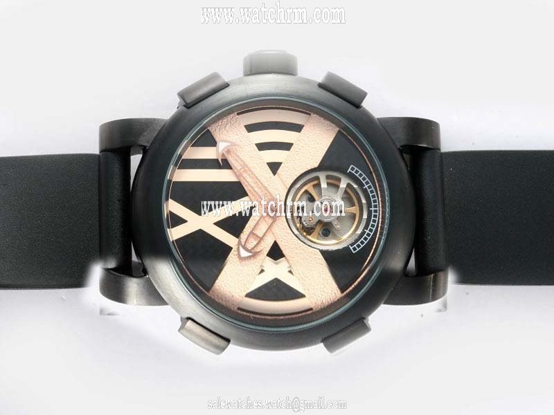 Romain Jerome Ceramic variations TO.T.BBBBB.00.BB 46mm Gold Dial Automatic Watch