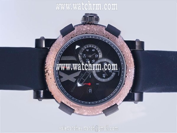 Romain Jerome Chronographes CH.T.OXY3.11BB.00.BB Quartz Chronograph Rose Gold Bezel Mens Watch