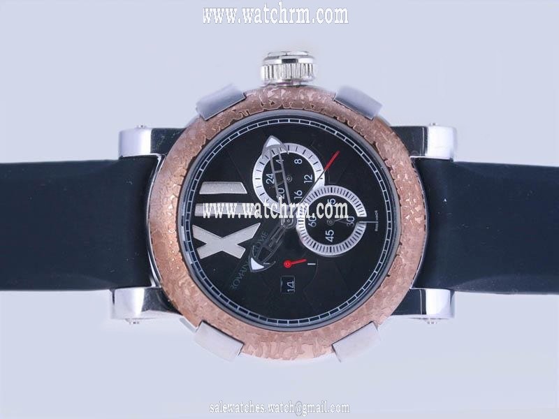 Romain Jerome Chronographes CH.T.OXY3.BBBB.00.BB Quartz Chronograph Black Dial Watch