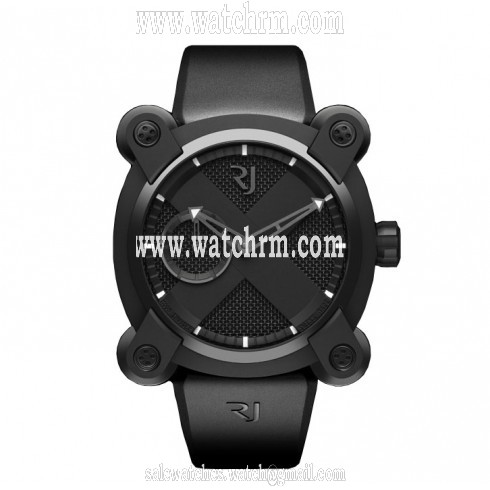 Romain Jerome Moon Invader Automatic Black Dial Black Rubber  Men's Watch RJ.M.AU.IN.001.01