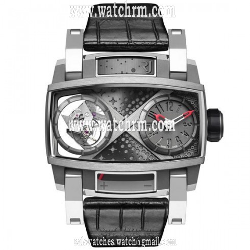 Romaine Jerome Moon-DNA Moon Orbiter Black Dial Black Leather Men's Watch RJ.M.TO.MO.001.01