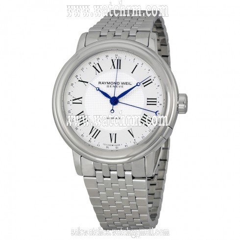 Raymond Weil Maestro Automatic 38 Hour Power Reserve Silver Dial Stainless Steel Men's Watch 2851-ST-00659