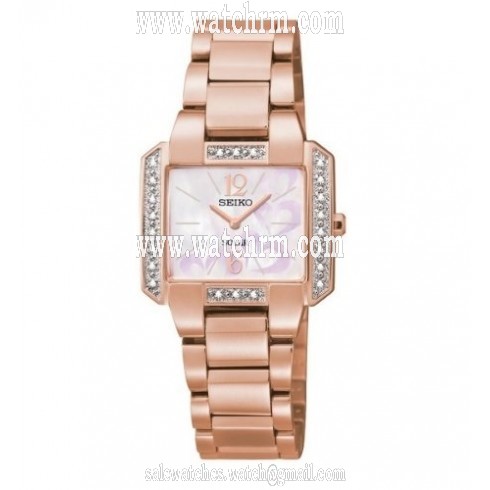 Seiko Mother of Pearl Dial Rose Gold-plated Ladies Watch SUP212