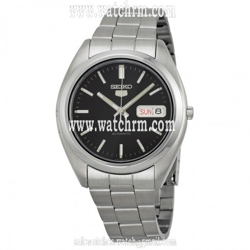 Seiko 5 Automatic Black Dial Stainless Steel Men's Watch SE-SNX115