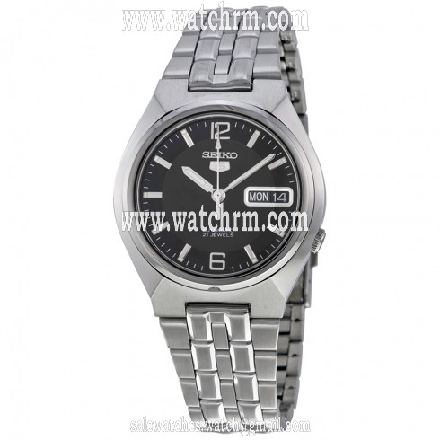 Seiko 5 Automatic Black Dial Stainless Steel Men's Watch SNKL61