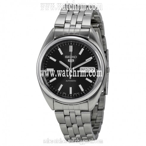 Seiko 5 Automatic Black Dial Stainless Steel Men's Watch SNXA13K