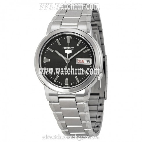 Seiko 5 Automatic Black Dial Stainless Steel Men's Watch SNXE91K