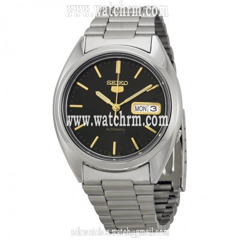 Seiko 5 Automatic Black Dial Stainless Steel Men's Watch SNXG53K