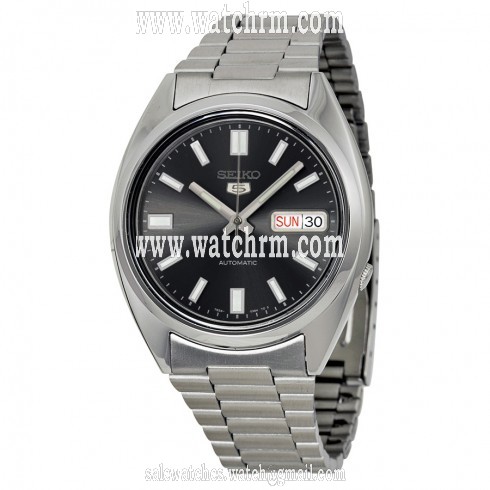 Seiko 5 Automatic Black Dial Stainless Steel Men's Watch SNXS79