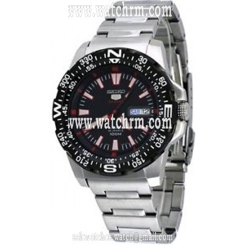 Seiko 5 Automatic Black Dial Stainless Steel Men's Watch SRP541