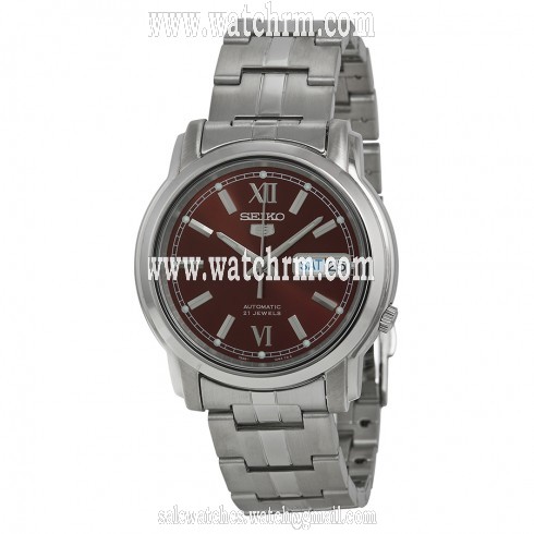 Seiko 5 Automatic Brown Dial Stainless Steel Men's Watch SNKK79
