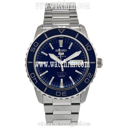 Seiko 5 Automatic Dark Blue Dial Stainless Steel Men's Watch SNZH53