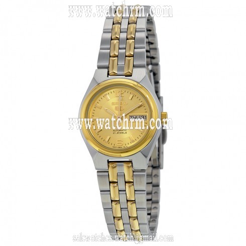 Seiko 5 Automatic Gold Dial Two-tone Ladies Watch SYMK34