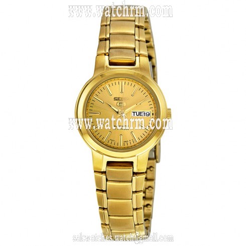Seiko 5 Automatic Gold-tone Stainless-Steel Ladies Watch SYME46