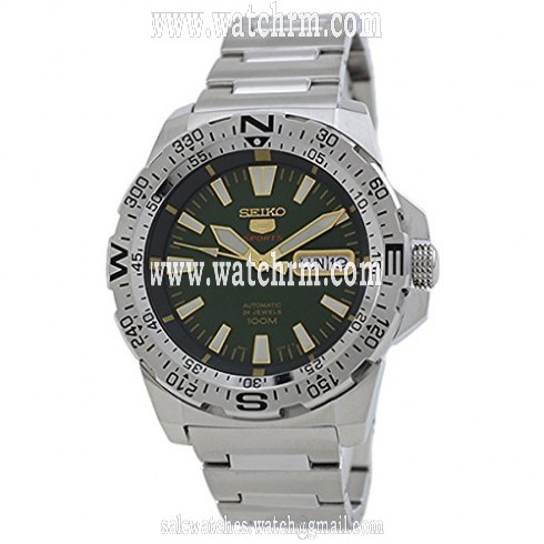 Seiko 5 Automatic Green Dial Stainless Steel Men's Watch SRP537