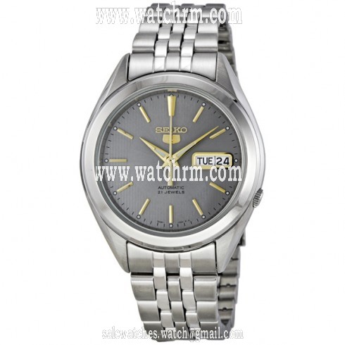 Seiko 5 Automatic Grey Dial Stainless Steel Men's Watch SNKL19