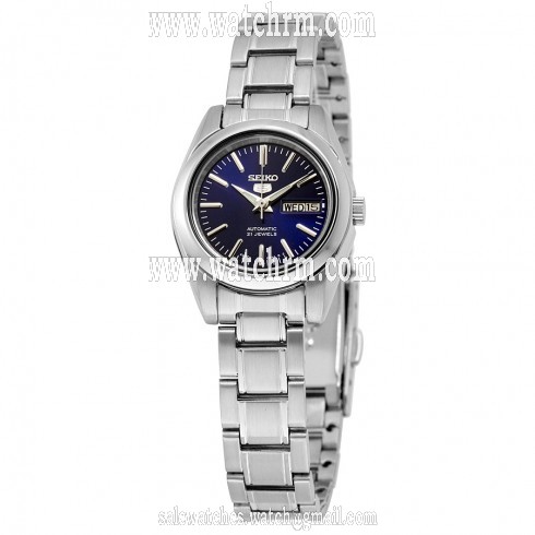 Seiko 5 Automatic Navy Blue Dial Stainless Steel Ladies Watch SYMK15