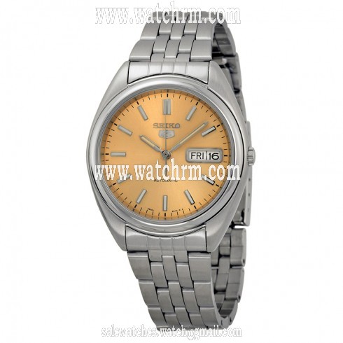 Seiko 5 Automatic Orange Dial Stainless Steel Men's Watch SNXA11