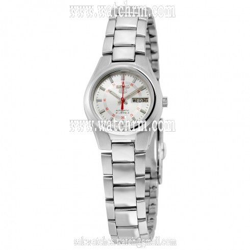 Seiko 5  Automatic Silver Dial Stainless Steel Ladies Watch SYMC21