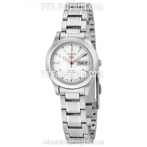 Seiko 5 Automatic Silver Dial Stainless Steel Ladies Watch SYMD87