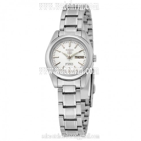 Seiko 5 Automatic Silver Dial Stainless Steel Ladies Watch SYMK13