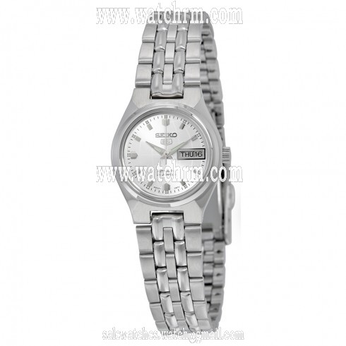 Seiko 5 Automatic Silver Dial Stainless Steel Ladies Watch SYMK39