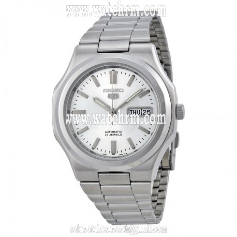 Seiko 5 Automatic Silver Dial Stainless Steel Men's Watch SNKK41