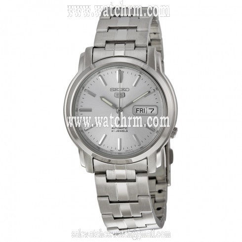 Seiko 5 Automatic Silver Dial Stainless Steel Men's Watch SNKK65