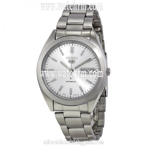 Seiko 5 Automatic Silver Dial Stainless Steel Men's Watch SNX993